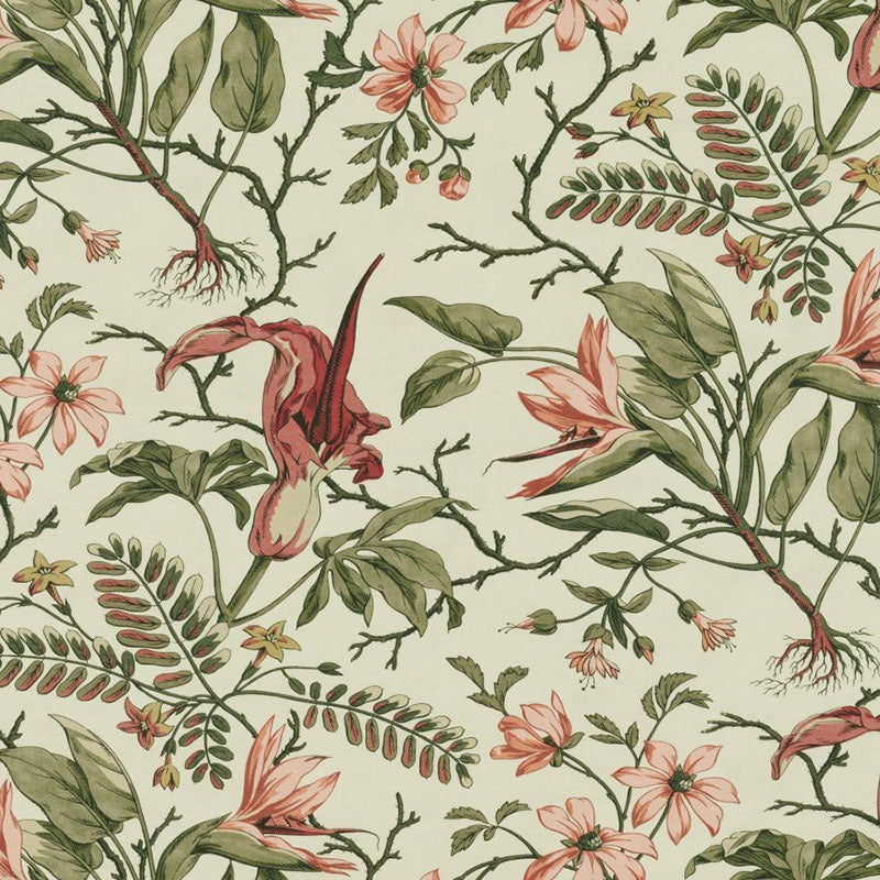 Jasper Paradiso Pink Green Fabric Sample JP-1601