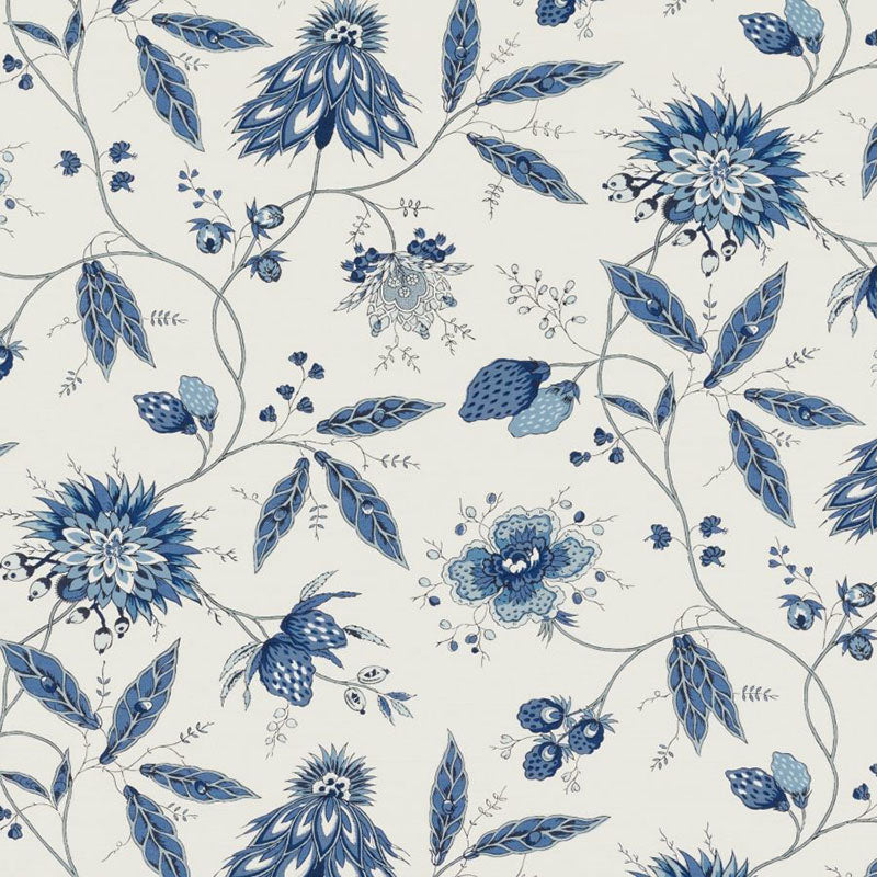 Jasper Fraises Des Bois Indigo Fabric Sample JP-1803
