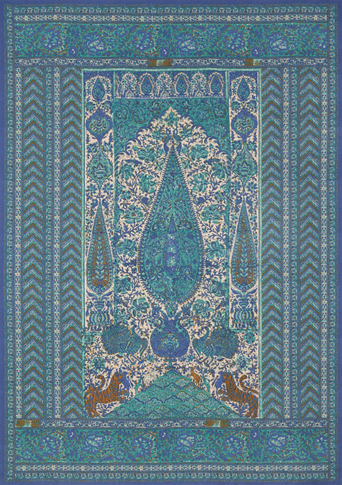 Jasper Jaipur Panel Green Fabric Sample JP-4106