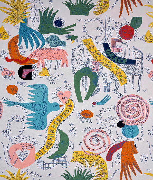 Pierre Frey Le Chemin Des Etoiles Multicolore Fabric Sample F4026001