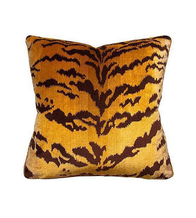 Old World Weavers Tiger - Silk - Handwoven Black On Gold Fabric K033530001