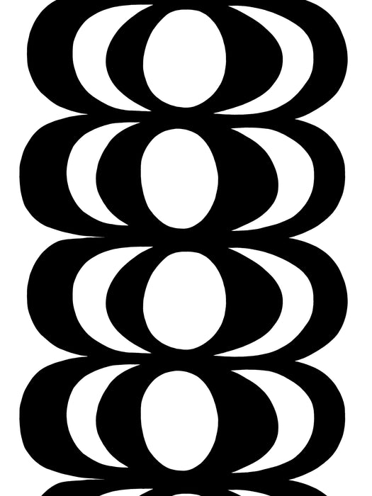 Marimekko Kaivo Print Black On White Fabric Sample KK630030001