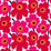 Marimekko Pieni Unikko 2 Print Pink Red Peach And Black Fabric KK652050001