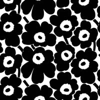 Marimekko Pieni Unikko 2 Print Black And White Fabric KK652050190