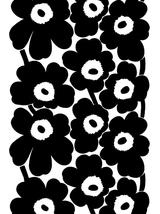 Marimekko Unikko Print Black And White Fabric Sample KK90430190