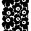 Marimekko Unikko Print Black And White Fabric KK90430190
