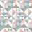 Seabrook Designs Lozenge Geometric Metallic Silver & Perry Teal Wallpaper Sample KTM1270