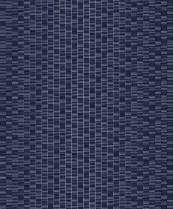 Seabrook Designs Deco Spliced Stripe Denim Blue Wallpaper KTM1417