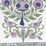 Home Couture Kalamkari Border Lavender Green Navy Fabric HC2010I-04