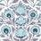 Home Couture Kalamkari Flower Lavender Sky Navy Fabric HC2020I-06
