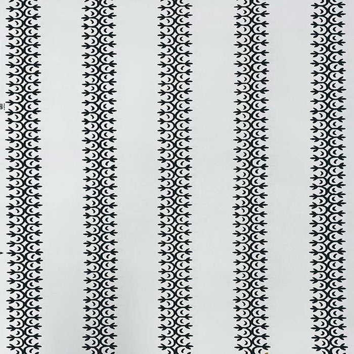 Home Couture Kalamkari Stripe Black Wallpaper Sample HP2030W-10AWP
