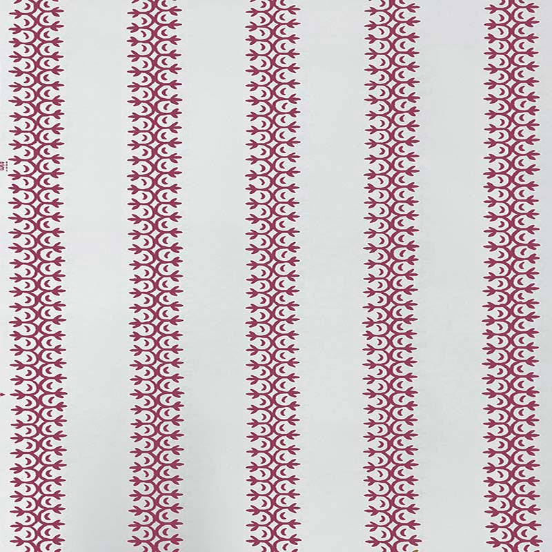 Home Couture Kalamkari Stripe Dark Raspberry Wallpaper Sample HP2030W-05AWP