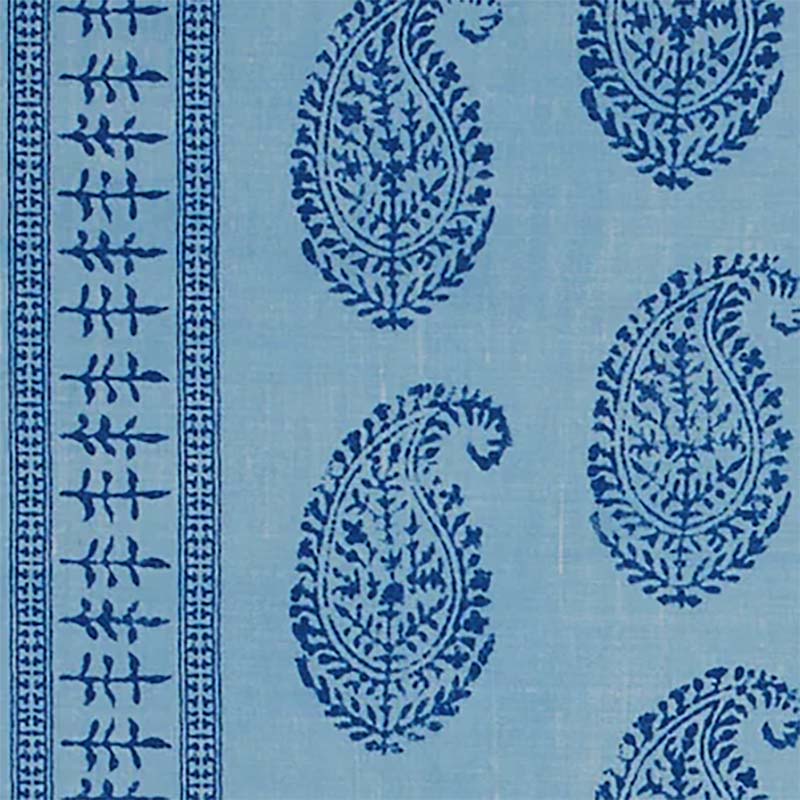 Peter Dunham Kashmir Paisley - Outdoor Indigo/Sky Fabric Sample 139KAP04