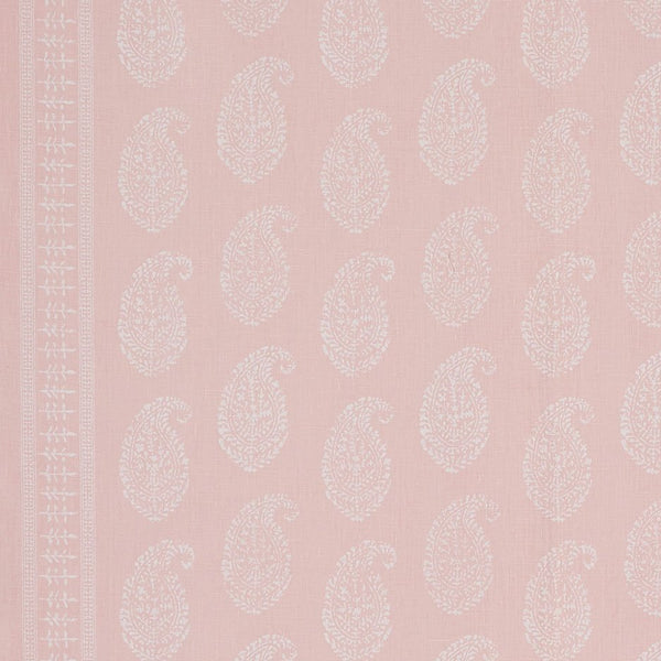Peter Dunham Kashmir Paisley White/Pink Fabric Sample 111KAP12