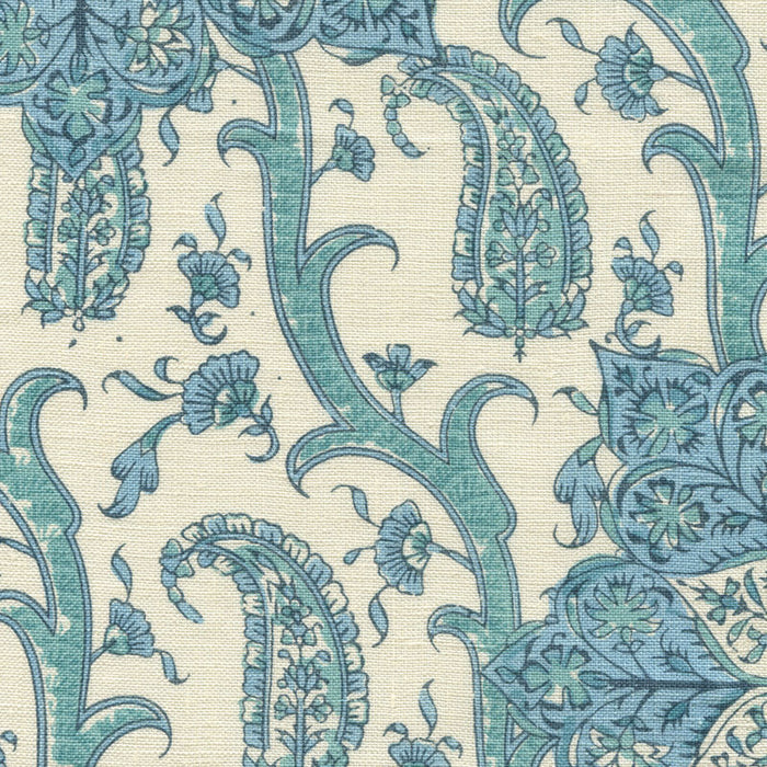 Home Couture Kashmir Exotique Blues Fabric Sample HC1970C-02