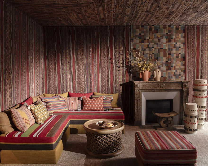 Pierre Frey Rayure Bivouac Multicolore Fabric Sample F3958001