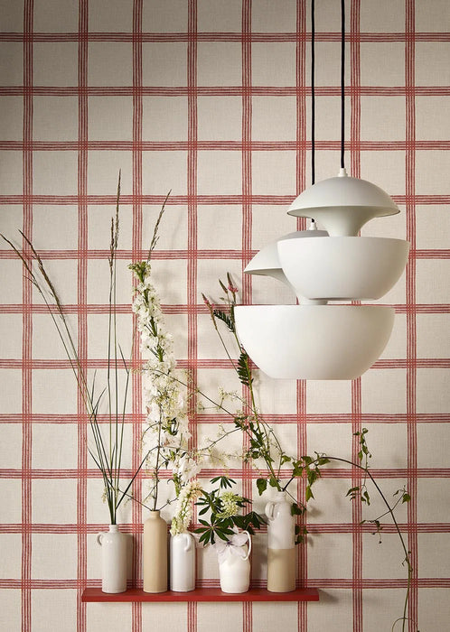 Pierre Frey Mora Rouge Wallpaper Sample FP227002