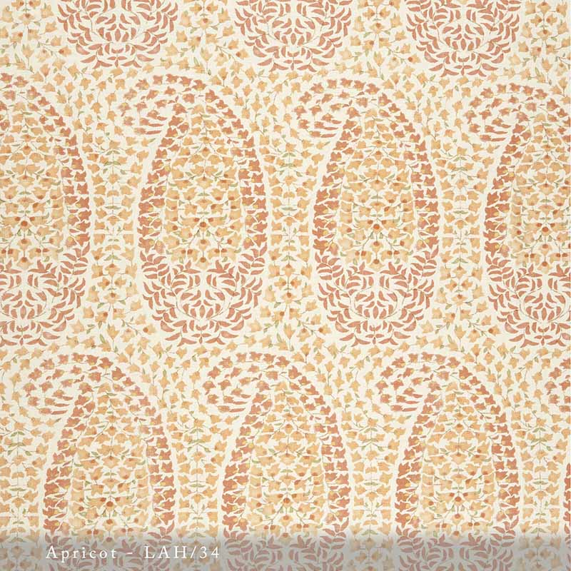 Lisa Fine Lahore Apricot Fabric Sample LAH-34