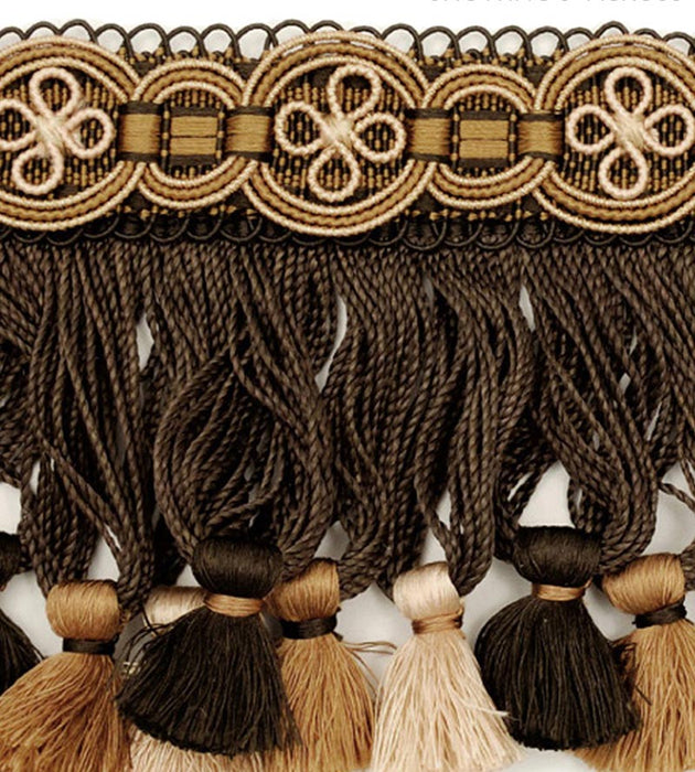 Scalamandre Siecle Condillac Fringe Umber Trim Sample LA22103052