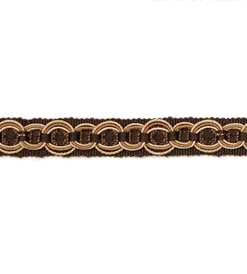 Scalamandre Siecle Rousseau Gimp Umber Trim Sample LA55003052