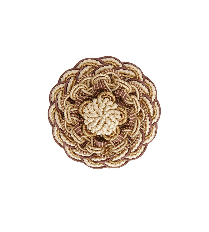 Scalamandre Siecle Rosette Amethyst Trim Sample LA77003053