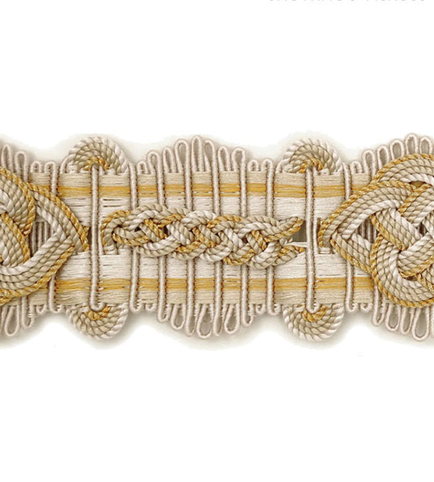 Scalamandre Siecle Diderot Gimp Gilded Alabaster Trim LA11013054