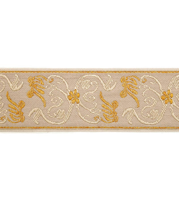 Scalamandre Siecle Grimm Braid Gilded Alabaster Trim Sample LA11113054