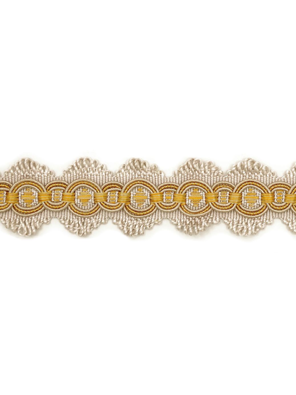 Scalamandre Siecle Candide Braid Gilded Alabaster Trim Sample LA11203054