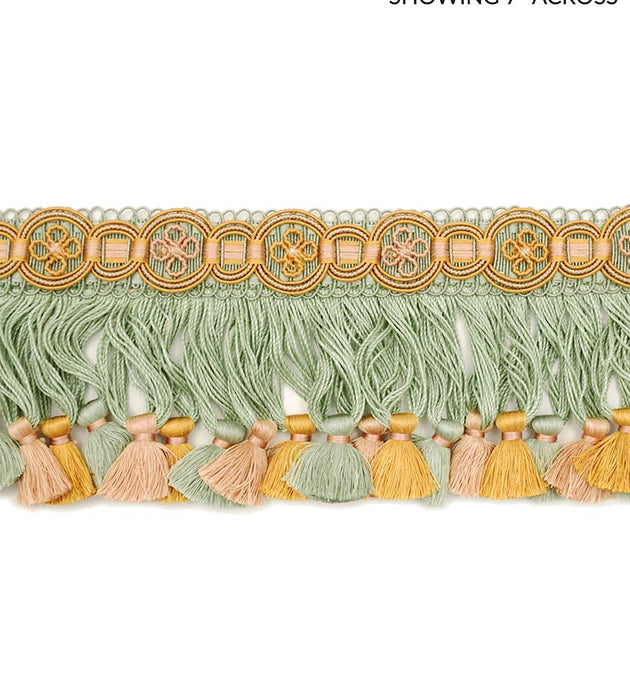 Scalamandre Siecle Condillac Fringe Mint Trim Sample LA22103055
