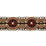Scalamandre Siecle Condillac Braid Ebony Bordeaux Trim Sample LA11003056