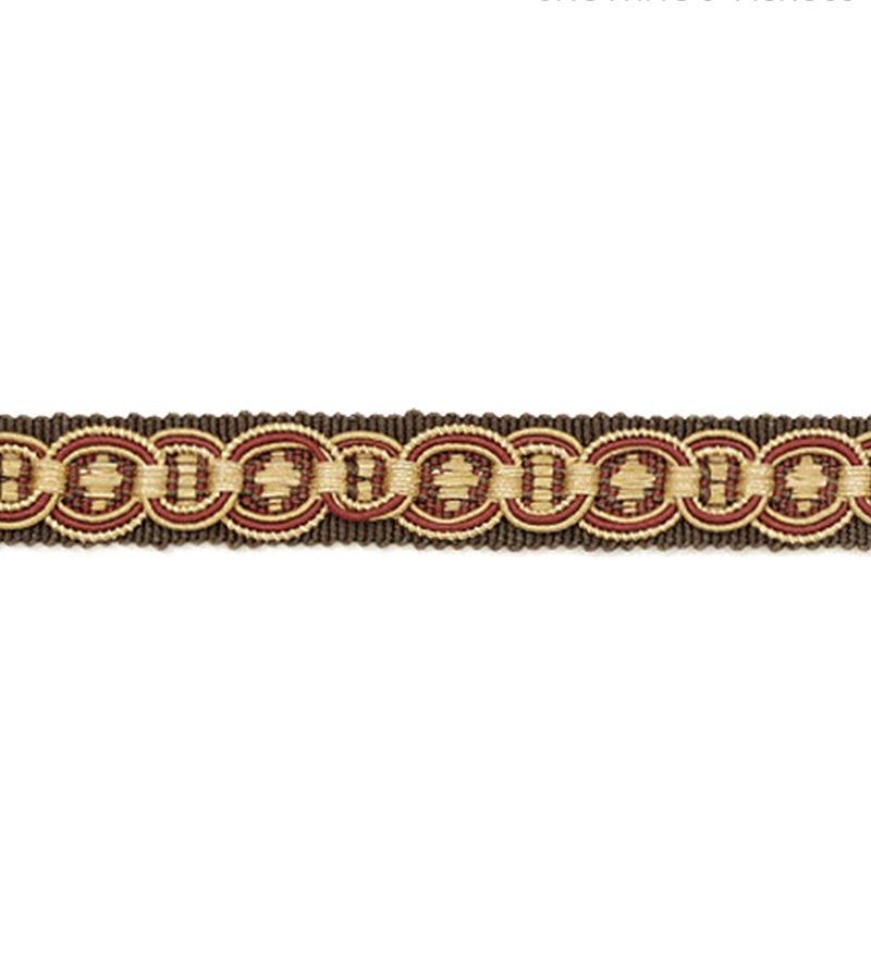 Scalamandre Siecle Rousseau Gimp Ebony Bordeaux Trim Sample LA55003056