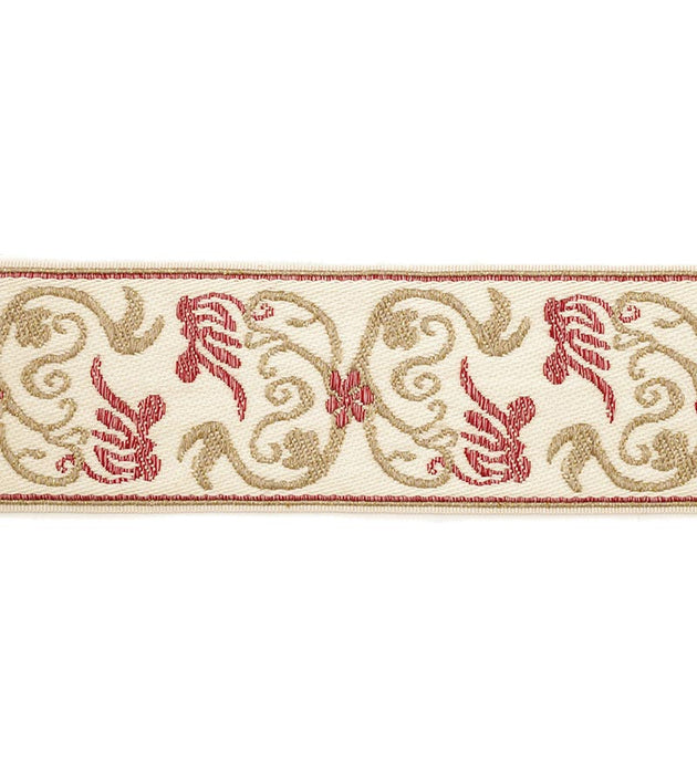 Scalamandre Siecle Grimm Braid Raspberry Trim Sample LA11113057