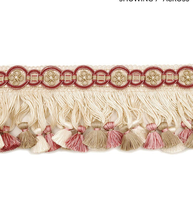 Scalamandre Siecle Condillac Fringe Raspberry Trim Sample LA22103057