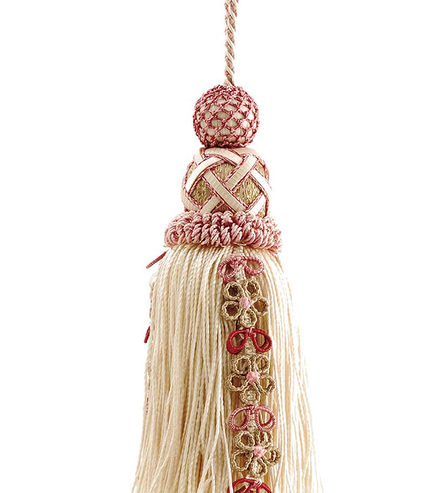 Scalamandre Siecle Key Tassel Raspberry Trim LA44673057