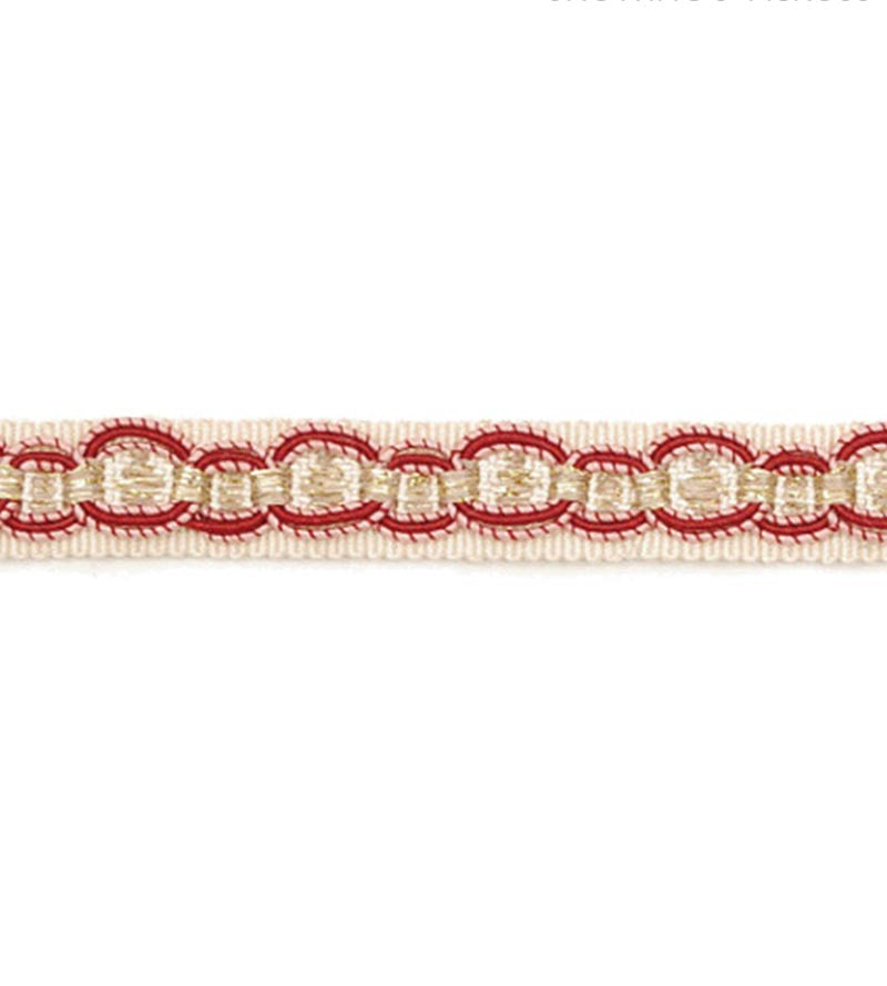 Scalamandre Siecle Rousseau Gimp Raspberry Trim Sample LA55003057
