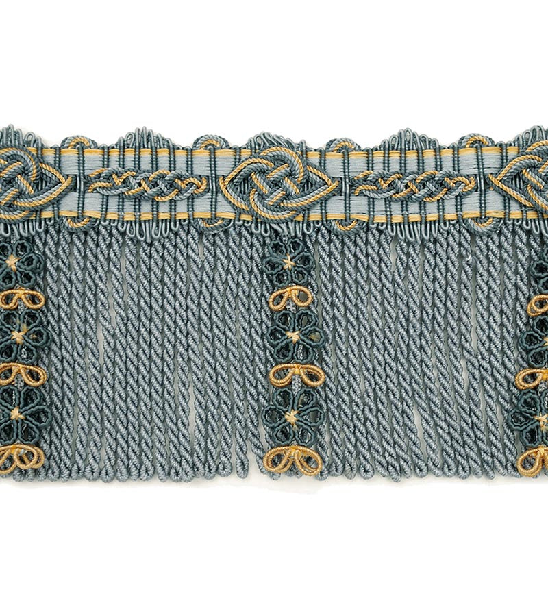 Scalamandre Siecle Diderot Bullion 4 1/2 French Blue Trim Sample LA22093060