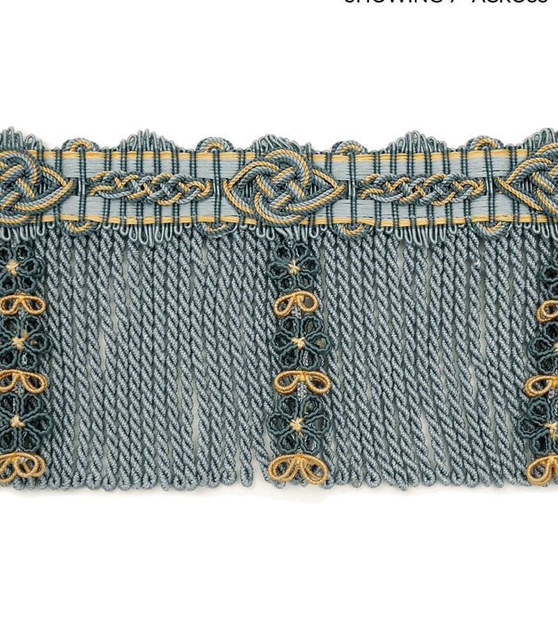 Scalamandre Siecle Diderot Bullion 4 1/2 French Blue Trim Sample LA22093060