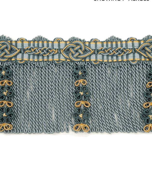 Scalamandre Siecle Diderot Bullion 4 1/2 French Blue Trim Sample LA22093060