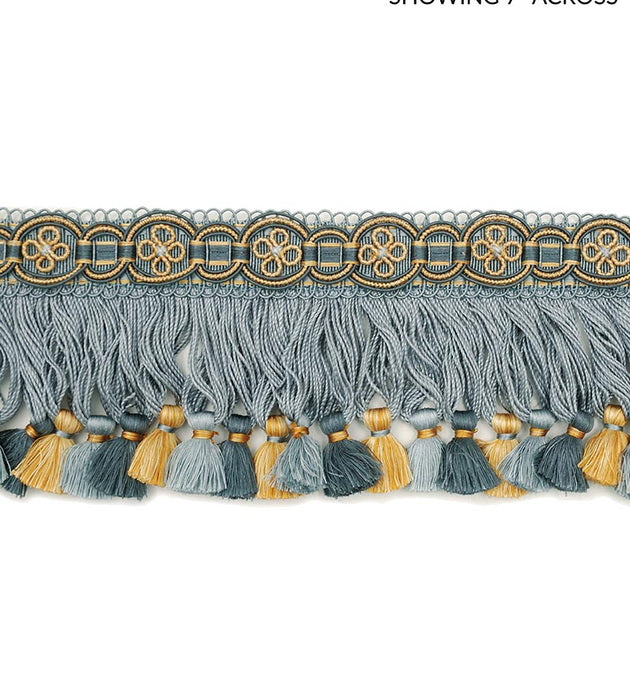 Scalamandre Siecle Condillac Fringe French Blue Trim Sample LA22103060