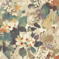 Seabrook Designs Chambon Ocean Blue, Latte, And Orange Wallpaper LG90307