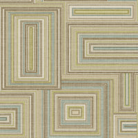 Seabrook Designs Attersee Squares Turquouse, Lime Green, And Oat Wallpaper LG90507