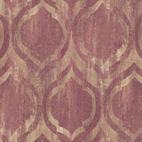 Seabrook Designs Old Danube Ogee Wine And Gold Wallpaper LG90801