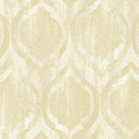 Seabrook Designs Old Danube Ogee Gold And Off-white Wallpaper LG90805