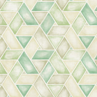 Seabrook Designs Kentmere Geo Mint, Spruce, And Off-white Wallpaper LG91304