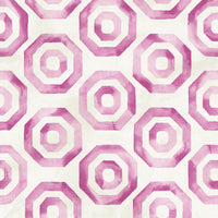 Seabrook Designs Faravel Geo Magenta And Off-white Wallpaper LG91509