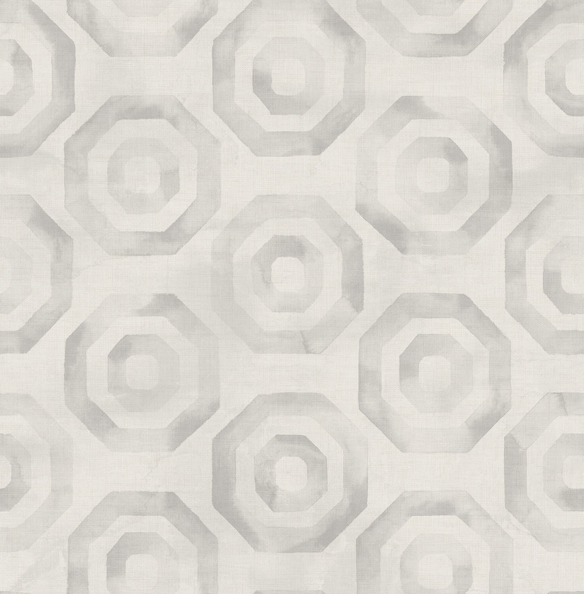 Seabrook Designs Faravel Geo Light Gray And Off-white Wallpaper LG91512