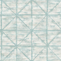 Seabrook Designs Ness Teal And White Wallpaper LG91604