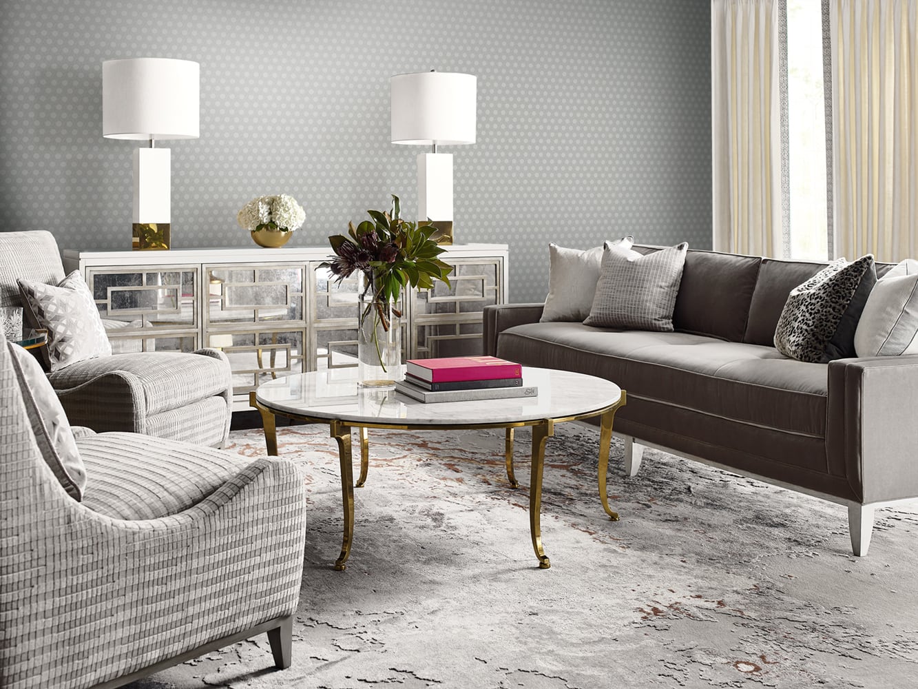 Lillian August Cabana Wicker Cove Gray Wallpaper Sample LN10208