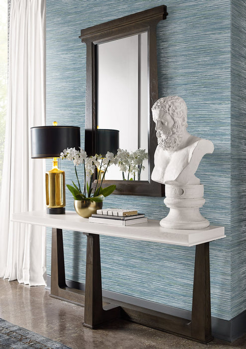 Lillian August Osprey Faux Grasscloth Midnight Blue, Spearmint, And Ice Wallpaper LN10302