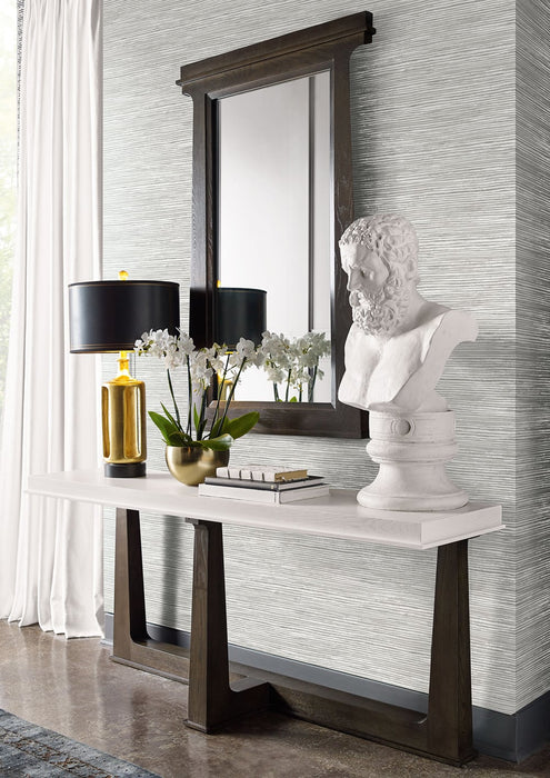 Lillian August Osprey Faux Grasscloth Cove Gray And Silver Wallpaper LN10308
